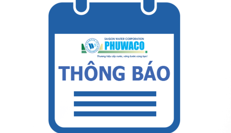 THÔNG BÁO VỀ VIỆC THỐNG NHẤT ĐỊNH DANH THƯƠNG HIỆU SAWACO CỦA CÔNG TY CỔ PHẦN CẤP NƯỚC PHÚ HOÀ TÂN